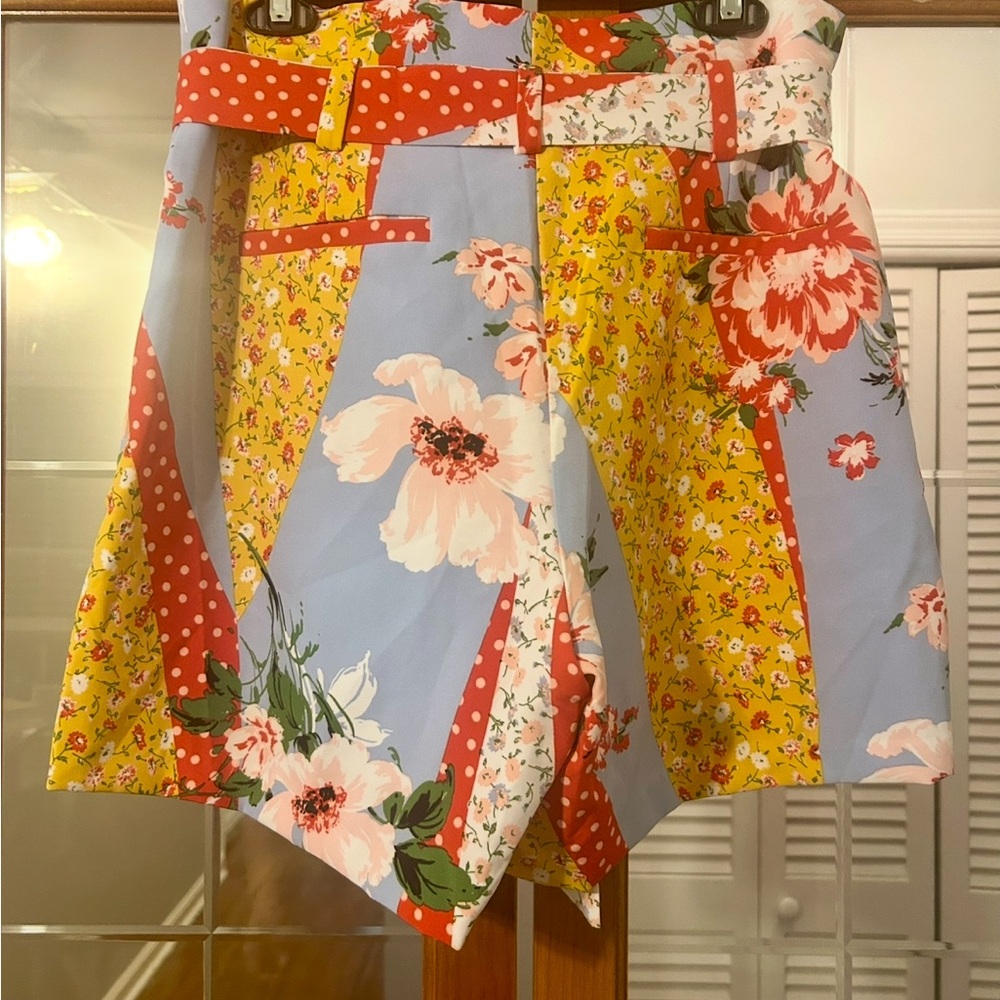 New York & Company Colorful Floral Mini Skirt - Picture 3 of 3